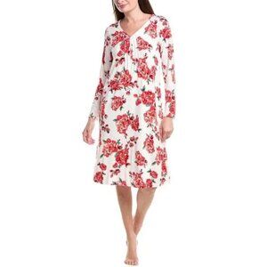 Soft Carole Hochman Romantic Floral Nightgown Cozy Cottagecore Sleepwear Size L